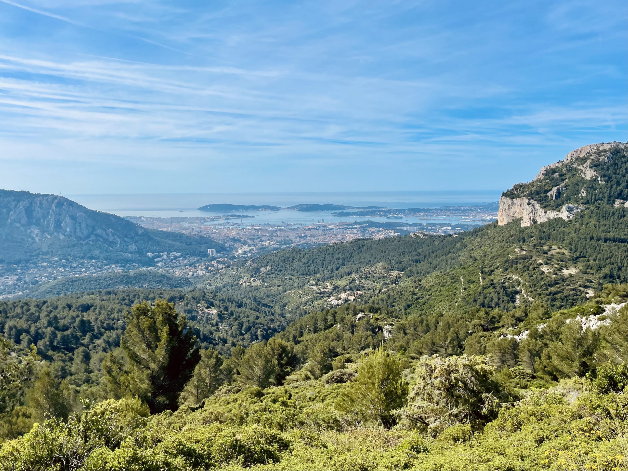 Col du Corps de Garde, Mont Caume, Mont Faron, Mont Coudon