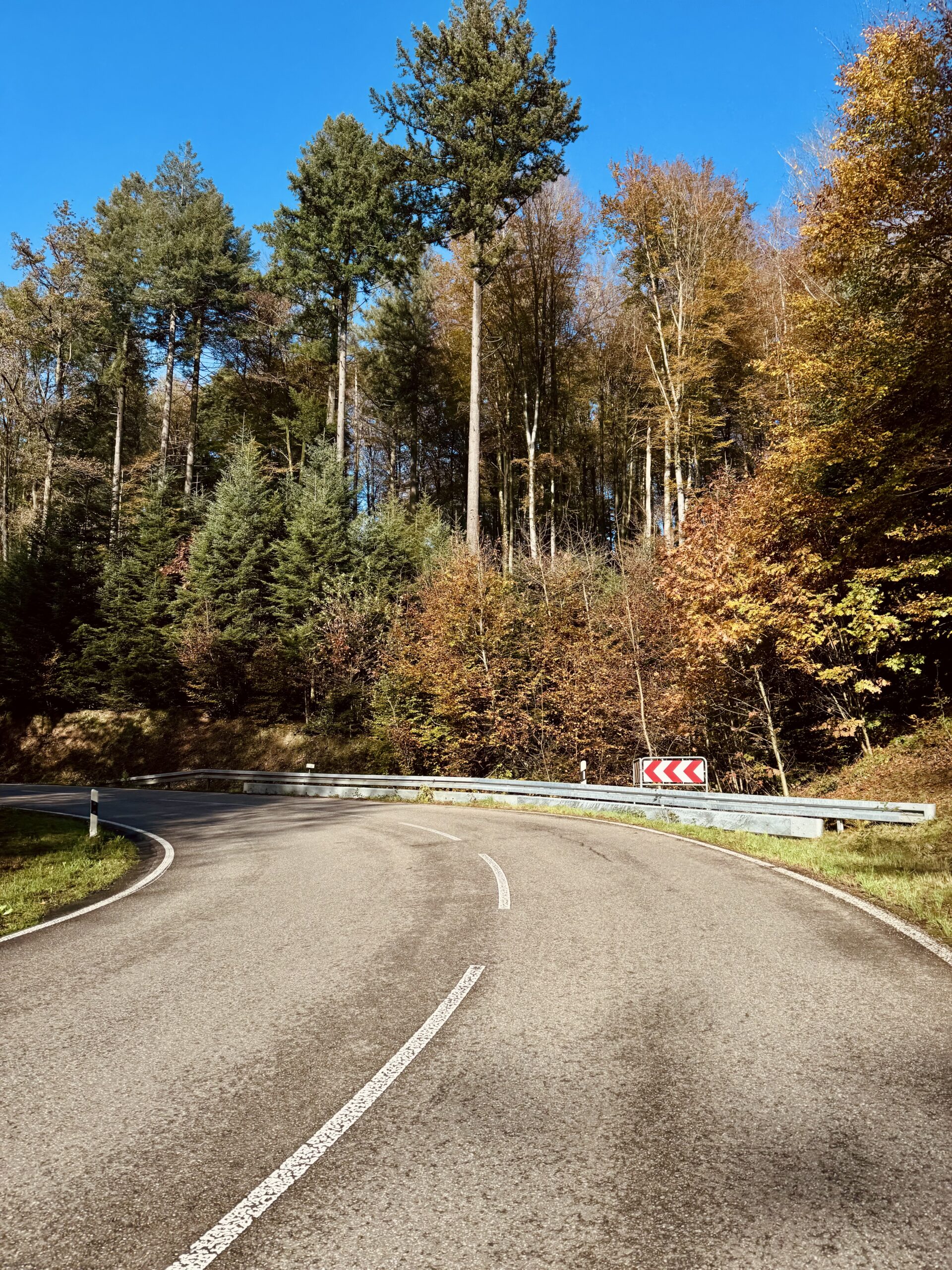Herbstliche Fahrt durch die Hügel von Ottoschwanden